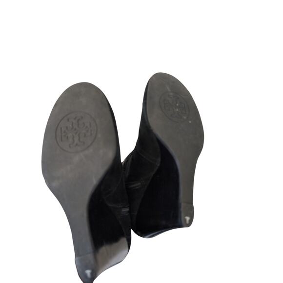 Tory Burch Aaden Wedge Soft Suede T Calf Bootie size 8.5 - Picture 7 of 7